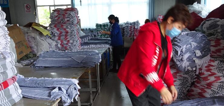 this is a turkish towel factory picture