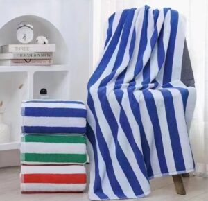 striped bath towels