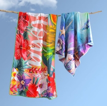 multiple colors beach towel