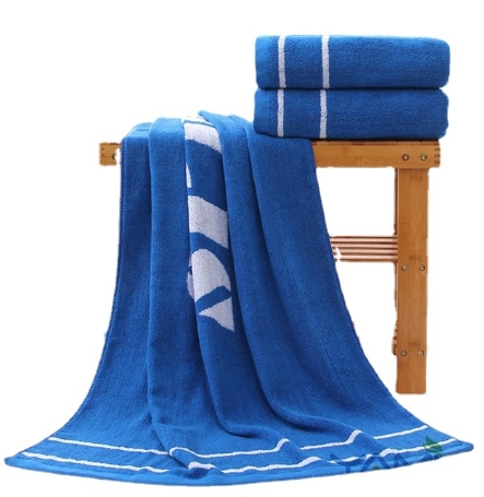 logo jacquard beach towel