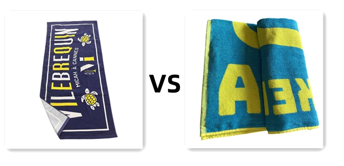 jacquard towel vs printed towel