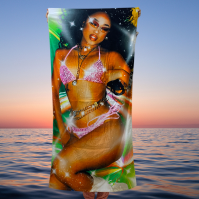 cotton custom beach towel